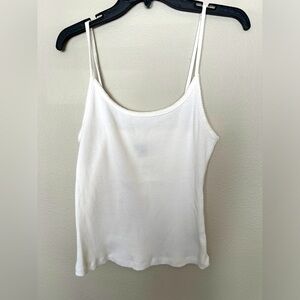 Wild Fable White Ribbed Tank Top